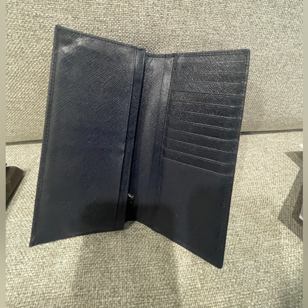 Authentic PRADA Men's Saffiano Leather Bi-Fold Long Wallet- Black - Picture 5 of 14